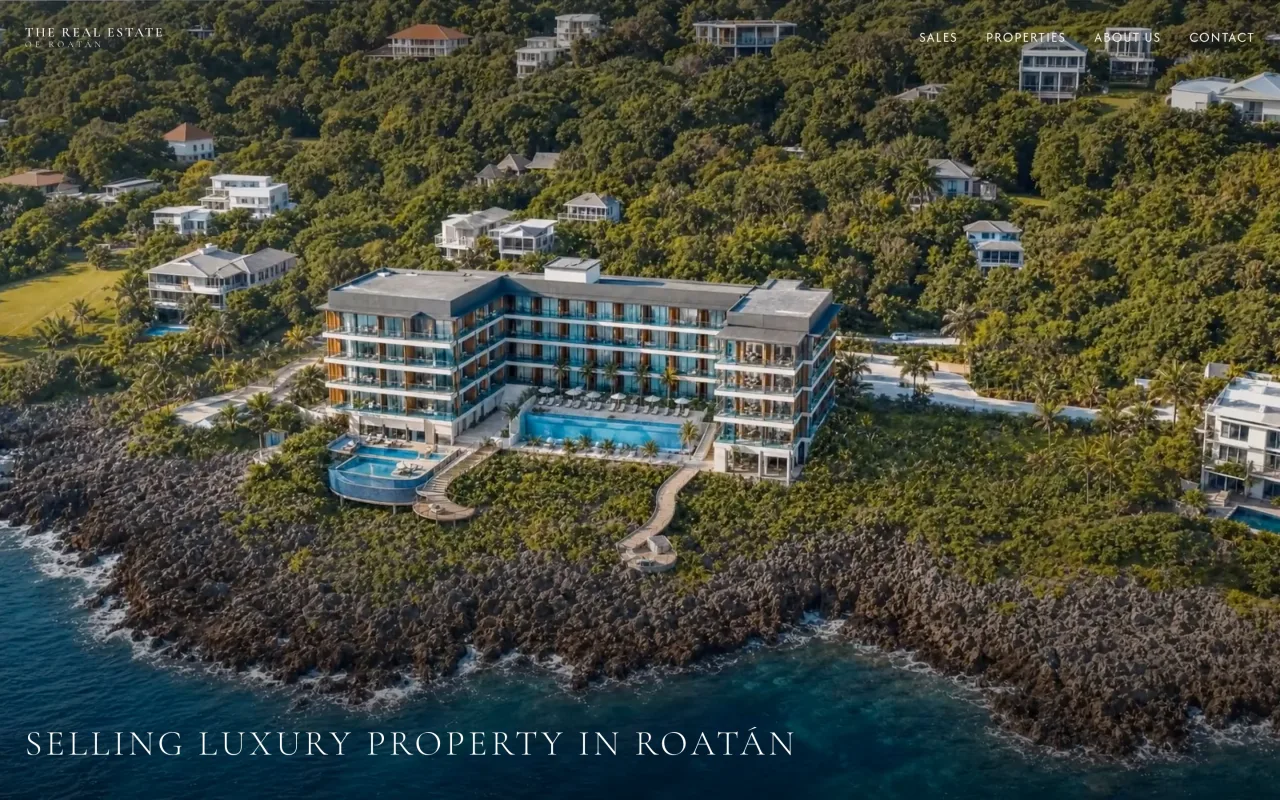 The Real Estate of Roatán website